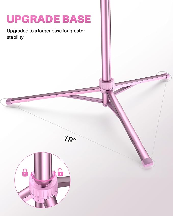 67" Phone Tripod, MIIASI Extendable Tripod for iPhone, Selfie Stick with Remote and Phone Holder, Compatible with iPhone/Android/Camera, Light Stand