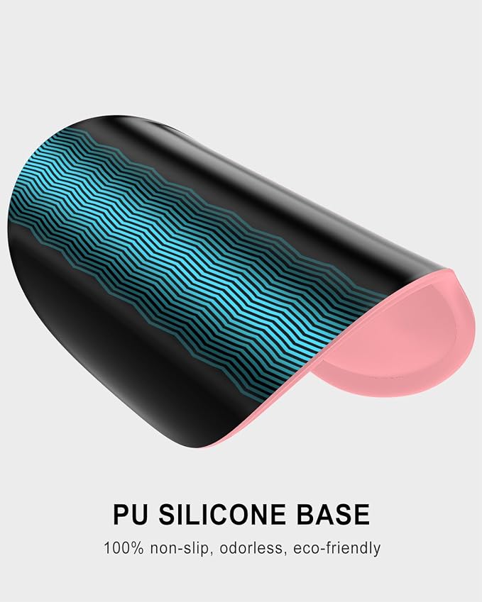 Auhoahsil Mouse Pad, Ergonomic Mouse Pad with Wrist Rest, Pain Relief Computer Gel Mouse Pad Wrist Support for Laptop, Mousepad with Non-Slip PU Base, Mouse Pads for Desk, Pink
