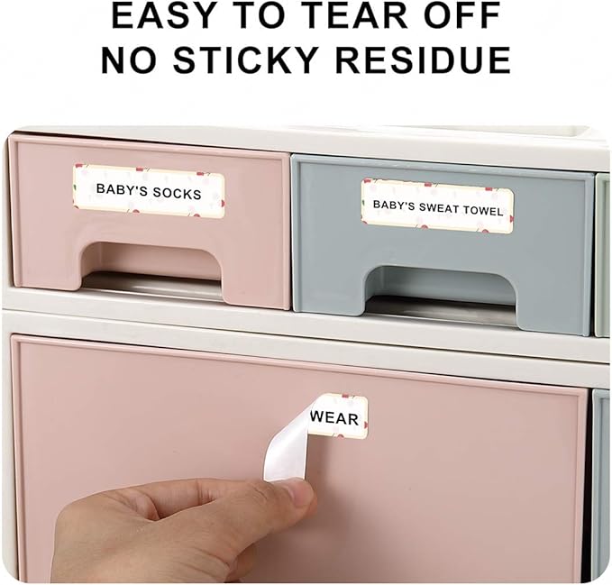 NIIMBOT D11 Label Maker Tape Adapted Label Print Paper Standard Laminated Office Labeling Tape Replacement (Food)