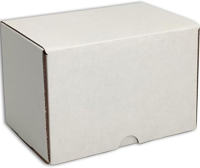 8x6x6 Shipping Boxes Set of 25, White Mailer Corrugated Cardboard Box | for Packaging, Literature, Packing, Mailing, Storage, Small Business, Moving, Gift, Supplies, Quick Fold, Tab Locking