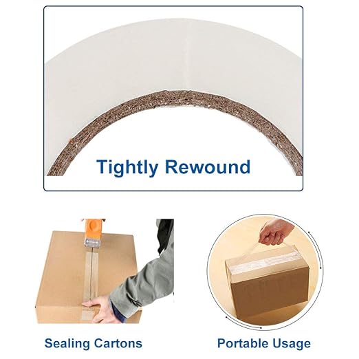 PERFECTAPE 3" Heavy Duty Packing Tape 12 Rolls, Total 780Y, Clear, 2.7 mil, 3 inch x 65 Yards, Ultra Strong, Refill for Packaging and Shipping(3" Width, not 2" Width) | Total 780Y, 2.7 mil, Ultra Strong, Refill for Packaging and Shipping(3" Width, not ...
