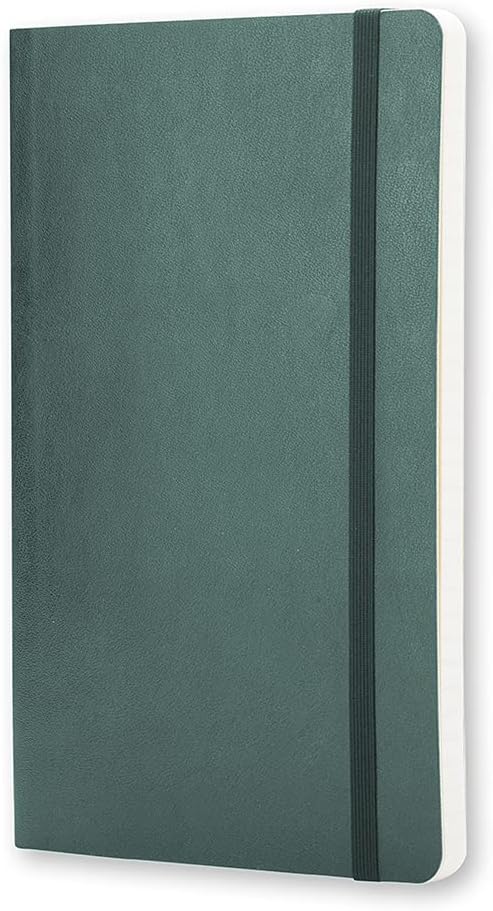 Moleskine Classic Notebook, Soft Cover, Large (5" x 8.25") Ruled/Lined, Forest Green, 192 Pages