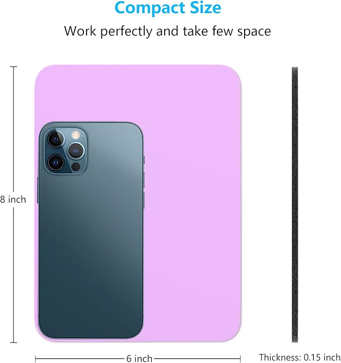 Dapesuom Small Mouse Pad, 6 x 8 Inch Thick Rubber Premium-Textured Non-Slip Portable & Washable Mini Mouse Mat for Women Men Wireless Laptops Keyboard Tray Gaming Work Computer Office Travel, Purple