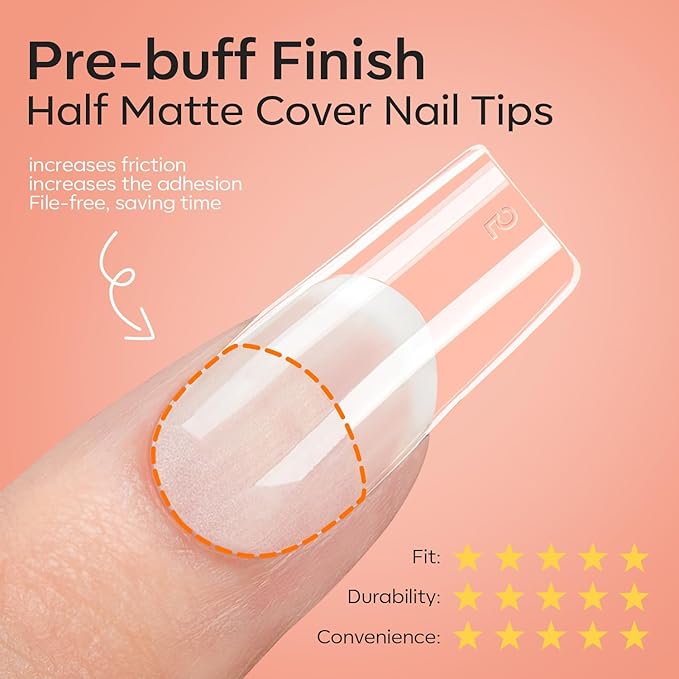 modelones X Nail Gel Kit Kit Medium Square, 9-in-One Nail Glue with Portable U V Lamp 216Pcs 12Sizes Pre-Etched Press ons Fake Acrylic Extension Kit DIY Salon Gift for Women