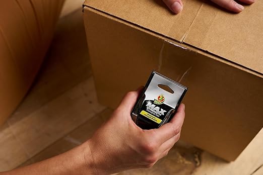 Duck Max Strength Clear Packing Tape with Dispensers – 6 Rolls of Maximum Strength Heavy Duty Packaging Tape for Shipping & Moving Boxes - 1.5" Core - 1.88 Inch x 22 Yards, Clear (284983)
