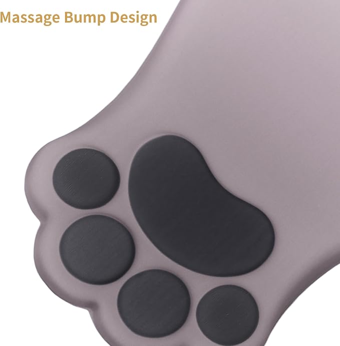 L-SPOUTTO Ergonomic Mouse Pad with Wrist Rest,Cute Mouse Pad Wrist Support | Cat Paw Comfortable Massage Design,Computer Pain Relief Mousepad with Non-Slip PU Base for Desk Laptop Gaming,Gradual Brown