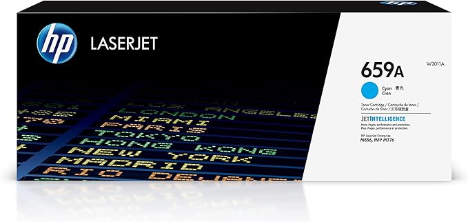 HP 659A Cyan Toner Cartridge | Works Color Laserjet Enterprise M856, Color Laserjet Enterprise MFP M776 Series | W2011A