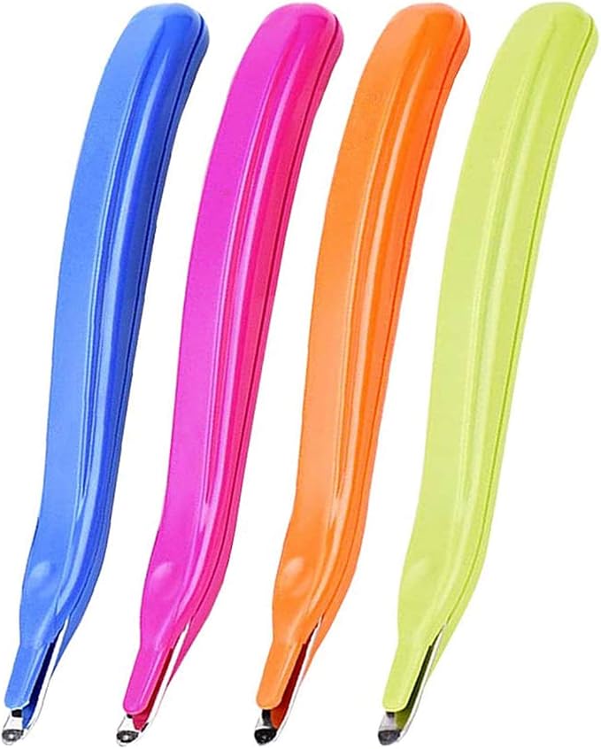ZZTX Magnetic Staple Remover 4 Pack | Staple Removal Tool, Easy removal, No paper tear, 4-color set
