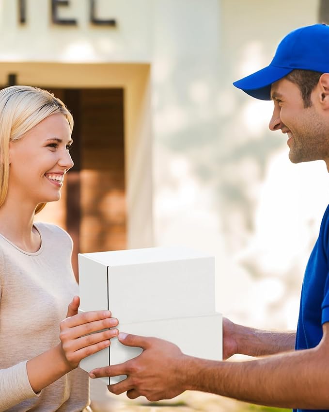 Shipping Boxes 6x4x3 inches Small Mailing Boxes 50 Pack White Cardboard Corrugated Box Mailers