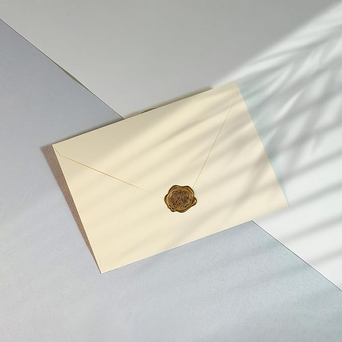 50 PCS Cream Colorful A4 Envelopes,4x6 Envelopes for Invitations | 4x6 Envelopes for Greeting Cards, Great for Invitations, Wedding Invitation, Birthday, Baby Shower, Graduation