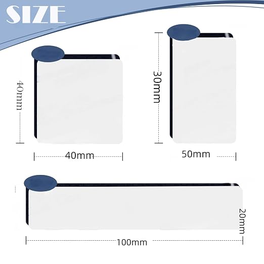 Super Sticky Double Sided Adhesive Pads,3mm Foam 50Pcs, Strong Double-sdied Sticky Foam Tape,2 Sided Way Black Rectangle 3.36" ,Removable Double-sided Mounting Tape ,Heavy Duty Sticky Pads for Walls