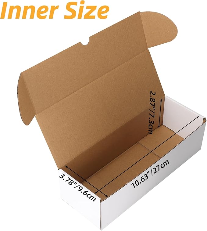 Bulk 900 Capacity Trading Cards Storage Box, in Total 25 Pack Brown White Cardboard Shipping Boxes for 22500 Count 12pt 2.5x3.5 inch Cards or Sleeved Cards