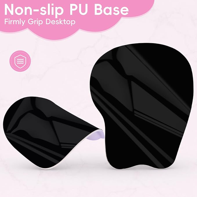 Ergonomic Mouse Pad,Non Slip Mousepad Wrist Rest Support for Office, Computer, Laptop & Mac(A-Warm Pink)