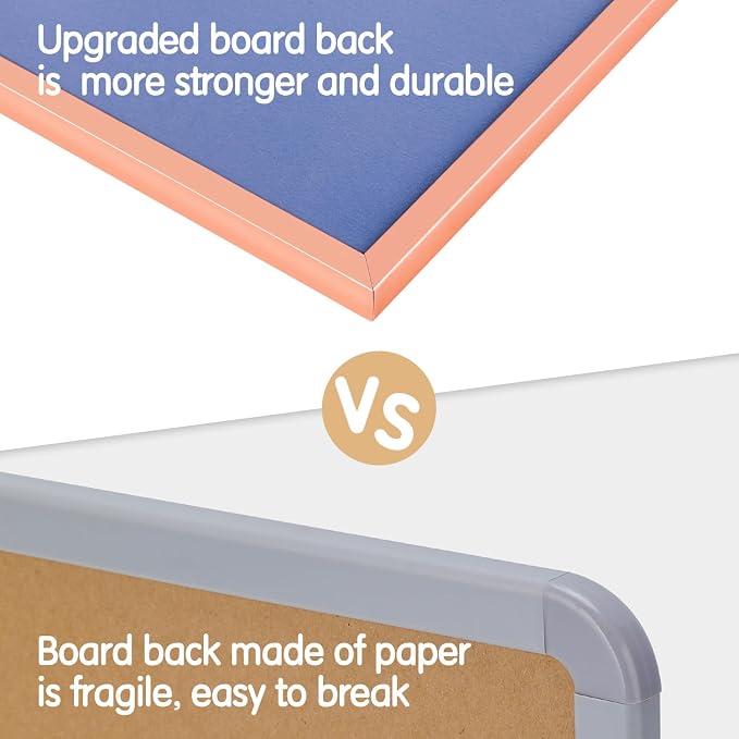 VUSIGN Monthly Calendar Whiteboard, 17" x 23", Rose Gold Frame | Magnetic Dry Erase Calendar with 2 Magnets & 5 Whiteboard Pens, Monthly Calendar Whiteboard for Office School Home