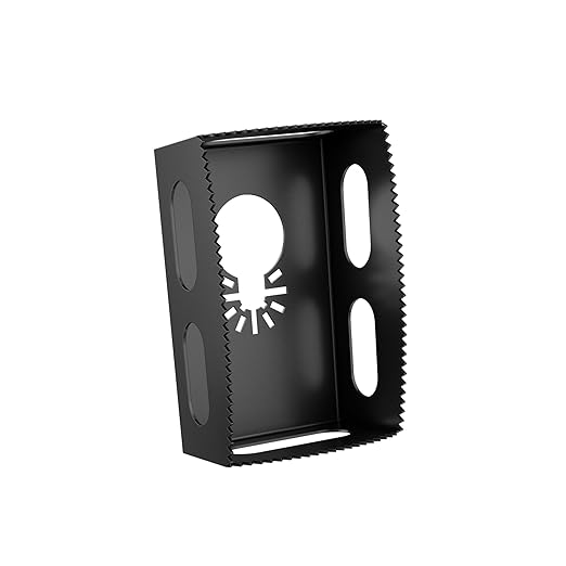 Upgraded Square Slot Cutter for Drywall, Stainless Steel Outlet Box Cutter for Single-Gang Electrical Boxes, Oscillating Multi-Tool Drywall Cutout Tool for Sheetrock-Rectangle