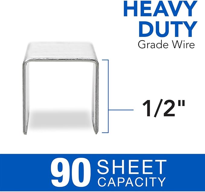 Swingline Staples, Heavy Duty for Desktop Staplers, 1/2" Length, 100/Strip, 5000/Box (79392)