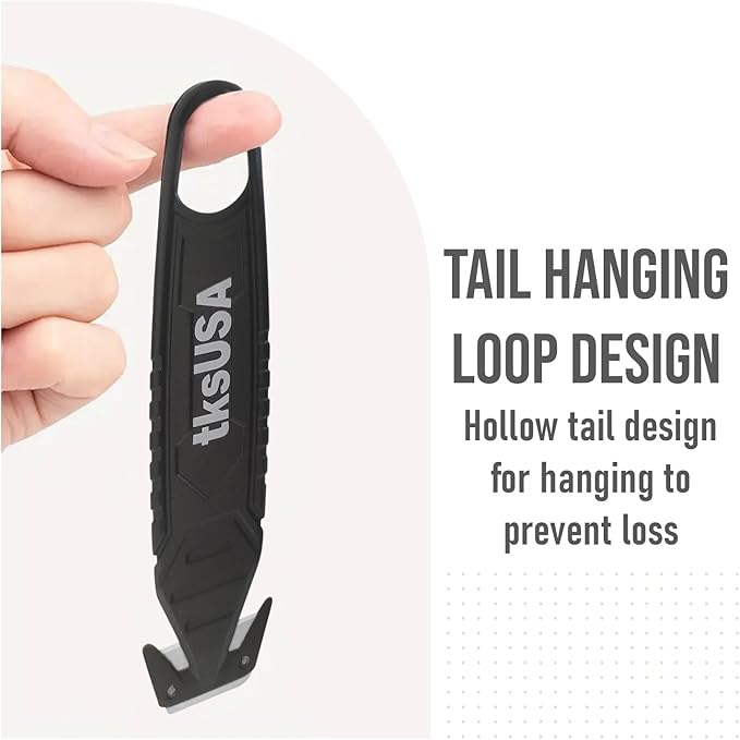 Safety Box Cutter. tksUSA here, your Cutter Stainless, Steel Package Opener. Pack Safety Knife Package Box Opener with Ergonomic Film Cutting Blade for Box, Carton, Shrink Wrap, Plastic Straps