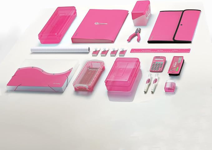 Enday 3 Inch Binder Pink 3 Ring Binder 3 Inch, Heavy Duty Three Ring Binder, 600 Sheets Capacity - 3 Inch Binder for Home School and Office