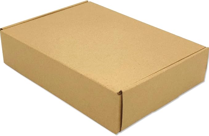 7x5x2 Shipping Boxes Set of 25, Brown Mailer Corrugated Cardboard Box | for Packaging, Literature, Packing, Mailing, Storage, Small Business, Moving, Gift, Supplies, Quick Fold, Tab Locking