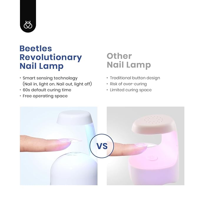 Beetles Gel Nail Kit Almond Nail Tips Easy Nail Extension Set 9 In 1 Nail Glue Gel with Pre shaped Medium Almond Nail Tips & UV Nail Lamp Acrylic Nail Clipper DIY Art Gifts for Her