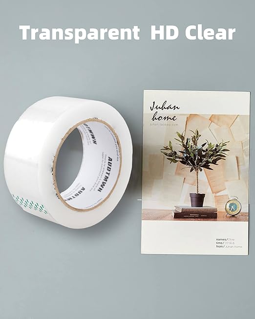 AUDTMWH Packing Tape Refills, Clear, 1.88" x 60 yds, 2 Rolls | Packaging Tape Heavy Duty Designed for Moving, Shipping and Packing, Mailing