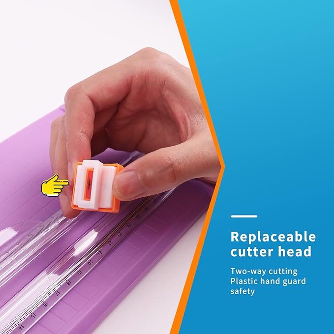 ZEQUAN A4 Portable Precision Paper Trimmer, Craft Paper Cutter for Photos, Labels, Scrapbooking, Cardstock, Laminated Paper, Origami & DIY Projects