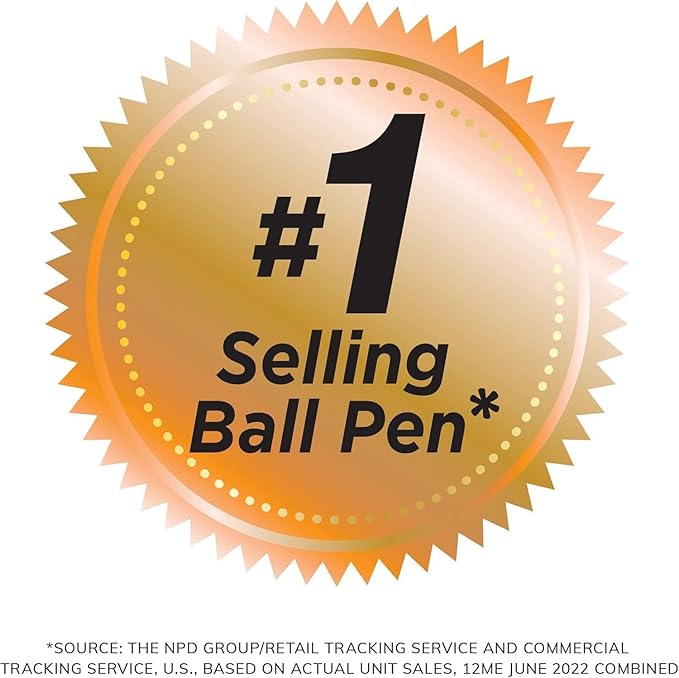 BIC Round Stic Xtra Life Ballpoint Pens - 1mm, Pack of 96 Black Pens | Medium Point, Ultra Long Lasting and Consistent Ink Flow, No. 1 Selling Ballpoint Pens