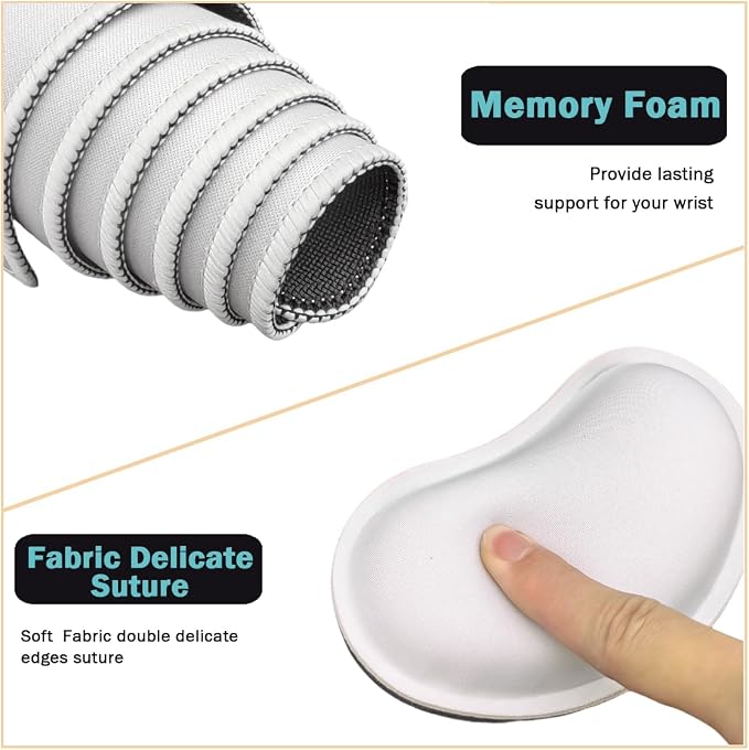 Large Mouse Pad Set, Cute Extended Mouse Pad+Keyboard Wrist Rest Support Desk Pad Memory Foam Ergonomic Easy Typing - It's Fine