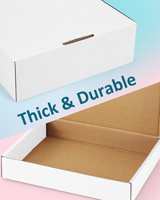Shipping Boxes 7x5x2 inches Small Mailing Boxes 50 Pack White Cardboard Corrugated Box Mailers