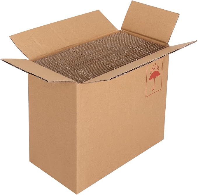 30-Pack Shipping Boxes 6x4x4 Inches, Brown | Corrugated Cardboard Box for Business Packing, Shipping, and DIY, Easy to Fold and Assemble