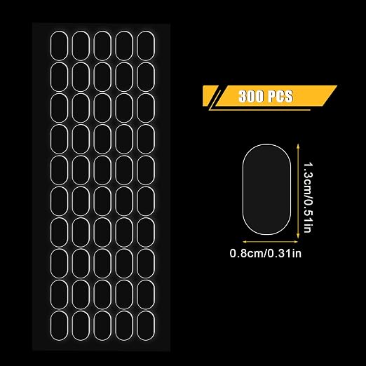 300pcs Clear Tack Putty for Figures, Removable Gel Glue Putty Adhesive Tacky Putty Double Sided Adhesive dots Stickers Wax Mounting Putty for Poster Wall Hanging Museum Crafts, 0.51x0.31