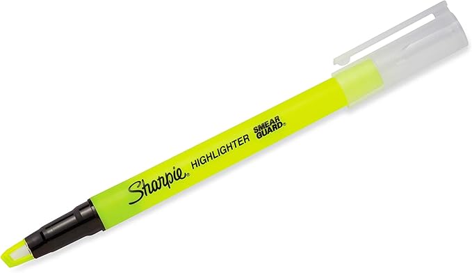 SHARPIE Clear View Highlighter Stick, Yellow, 3/Pack (1950745) (Pack of 2)
