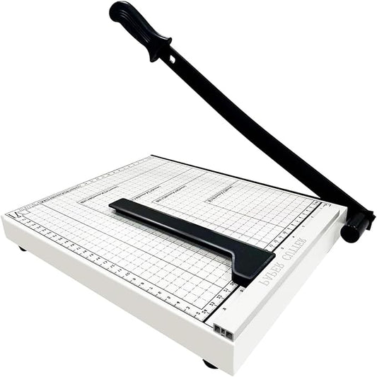 12" Guillotine Paper Cutter,Paper Cutter for Cardstock Heavy Duty 12 inch,Cut Cleanly and Quickly,12" Cut Length,10 Sheet Capacity.Paper Trimmer for Classroom,Cardstock, Art Projects,and Office Use.