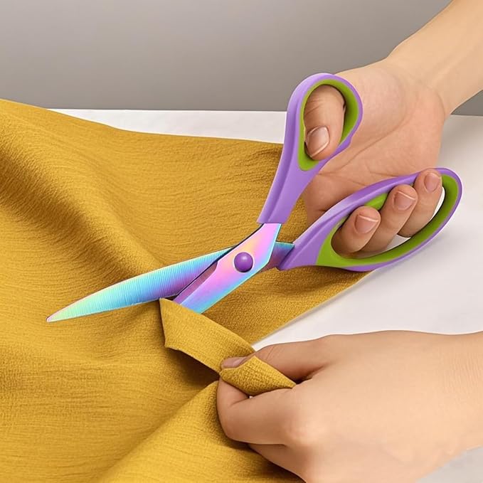 Scissors All Purpose Heavy Duty 3-Pack 5.5” 8.3” 9.5” | Ultra Sharp Blades Comfort Grip Handles - for Home, Office, School, Sewing, Crafts