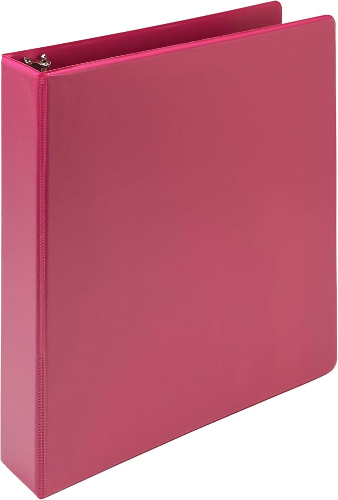 Samsill Plant-Based 1.5 Inch Durable Round Ring, View Binder, Eco-Friendly, USDA Certified Biobased, Single, Bright Pink