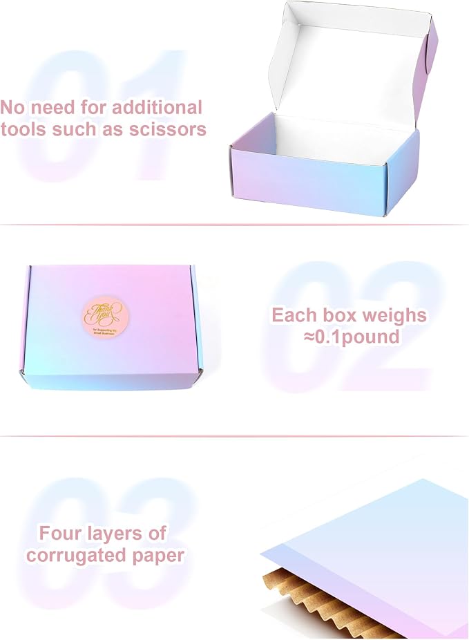 Shipping Boxes 50-Pack Cardboard Boxes: Purple Packaging Boxes - 6x4x2 Mailer Boxes - Small Business Mailing Packing Box