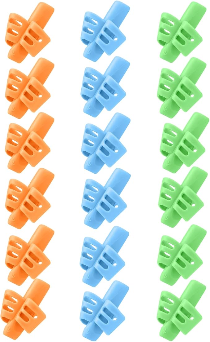 JuneLsy Pencil Grips Pencils Grips for Kids Handwriting Posture Correction Training Writing AIDS for Kids Toddler Preschoolers Students Children Special Needs (18PCS)