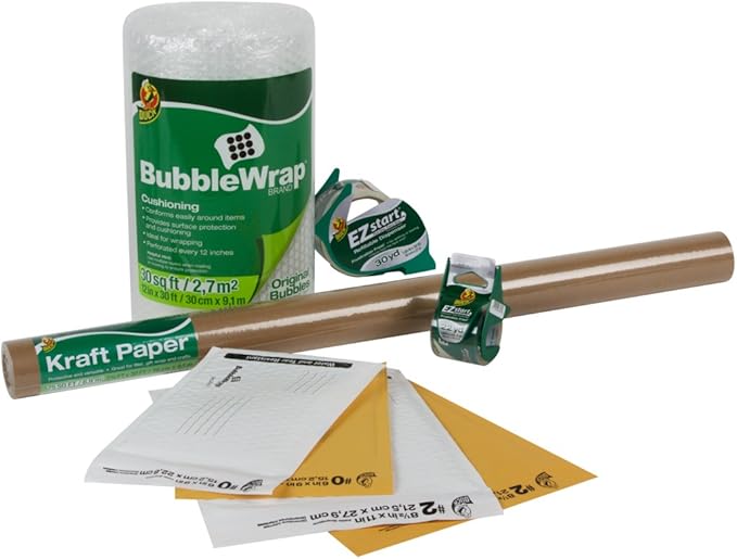 Duck Brand Duck Bubble Wrap ID Kraft Protective Mailer Envelope, #5, 10.5 x 15 Inches, 25 Pack (394507)