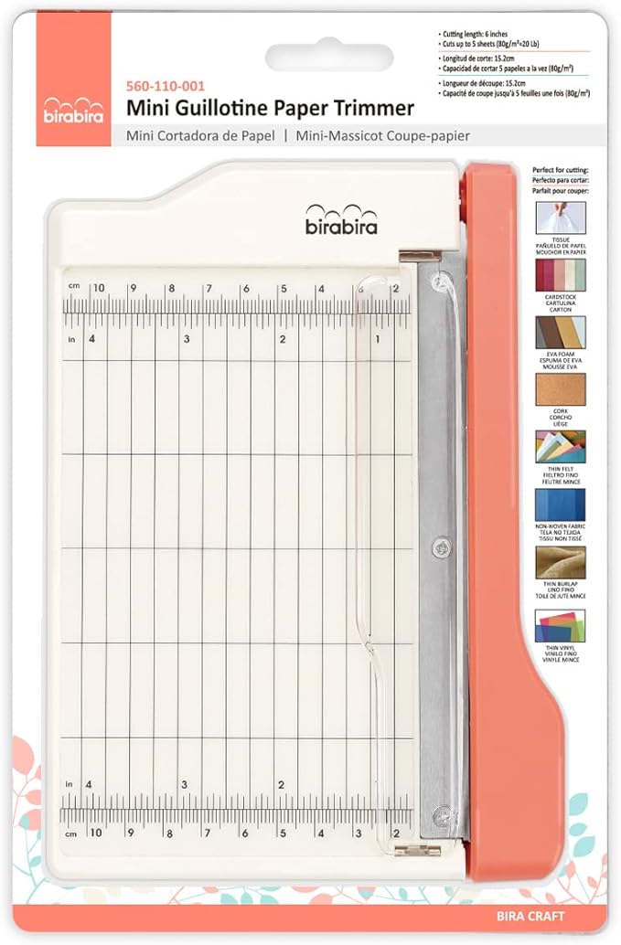 Bira Craft Guillotine Paper Trimmer, Guillotine Paper Cutter, 6 inch Cut Length, for Coupons, Paper Crafts and Photos