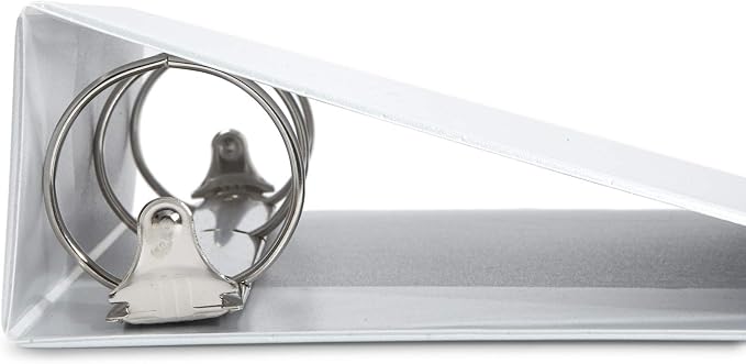 White 3 Ring Binder 3 Inch Heavy Duty Large Binder with Clear View Cover for Office and School, Big Rings Hold up to 625 Sheets of 8.5 x 11 Inch Paper, 4 Pack