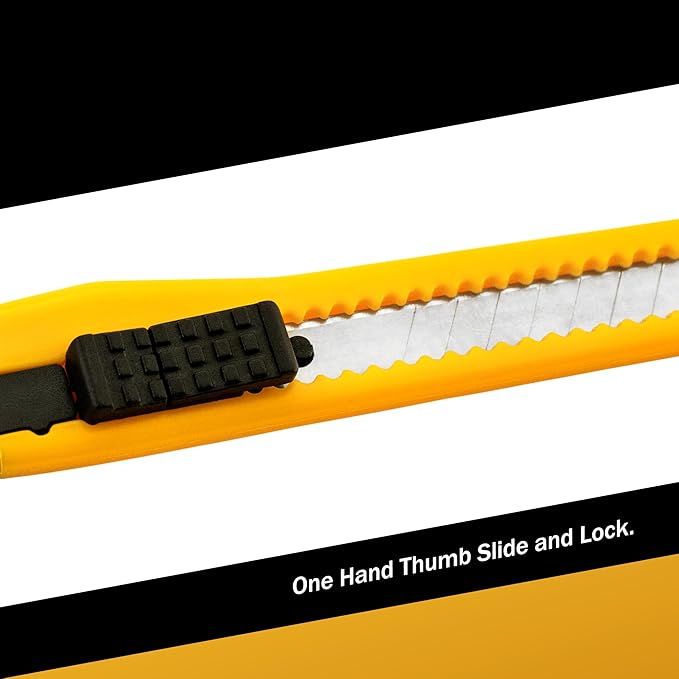 100x Bulk Small Yellow Utility Knife Box Cutters Snap Off Blade 9MM Blade