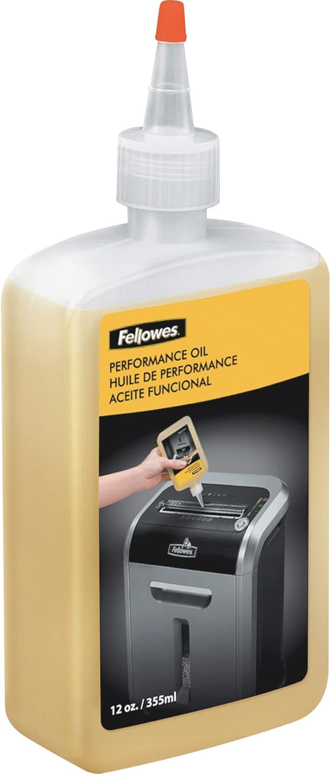 Fellowes Powershred Performance Shredder Oil, 12 Ounces Extended Nozzle Bottle (35250) (Pack of 1)