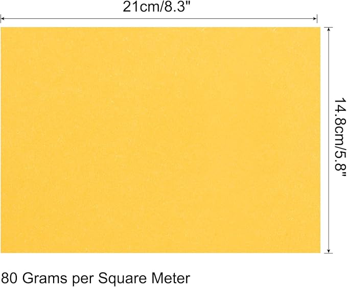 MECCANIXITY 50 Sheets Colored Copy Paper 8.3 x 5.8 Inch Printer Paper 80gsm Gold for Office Printing, Document Copying, Invitations, Forms, Art Projects