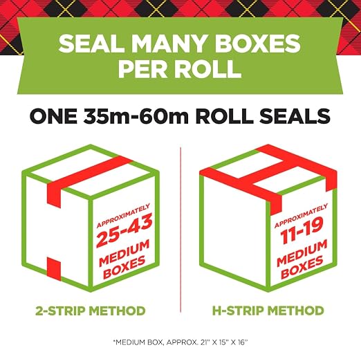 Scotch Sure Start Shipping Packaging Tape, 1.88" x 54.6 yd, Designed for Packing, Shipping and Mailing, Quiet Unwind, No Splitting or Tearing, 3" Core, Clear (345),1 Roll (Pack of 12)