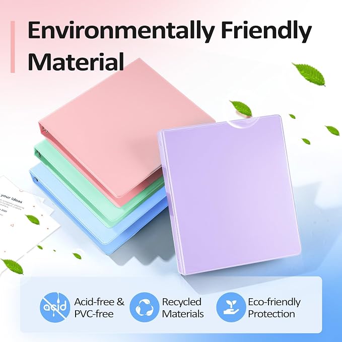 BinderX 3 Ring Binder 1.5 Inch, 1.5" Clear View Binder, Pink, Letter Size | Extra Durable, PVC-Free, Customizable, Interior Pockets, 325-Sheet Capacity, Eco-Friendly, Reinforced Hinge, School, Office