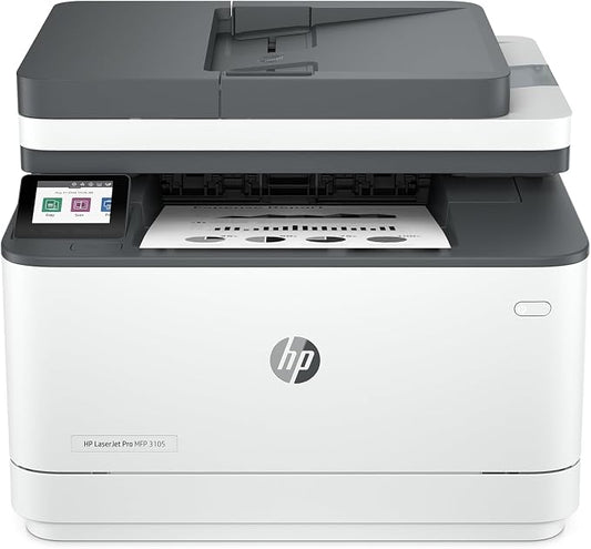 HP LaserJet Pro MFP 3105sdw Wireless Printer, Print, scan, Copy, Fast speeds, Easy Setup, Mobile Printing, Advanced Security, Best-for-Office, AI-Capable (3G646A)