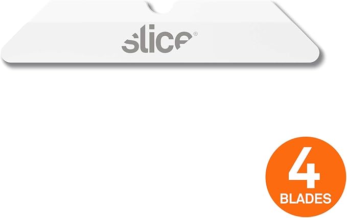 Slice 10408-CS Replacement Ceramic Blades with Pointed Tip for Slice Cutters, Stays Sharp up to 11x Longer Than Metal Blades (24 Pack)