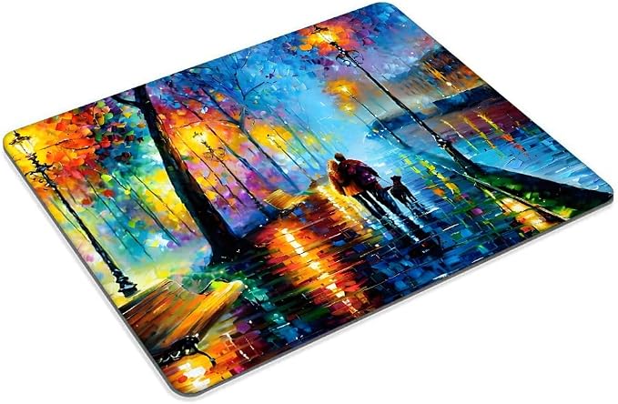 Strolling on a Rainy Night Mouse pad Customized Mousepad Non-Slip Rubber Base Mouse Pads for Computers Laptop Office Desk Accessories Mouse pad