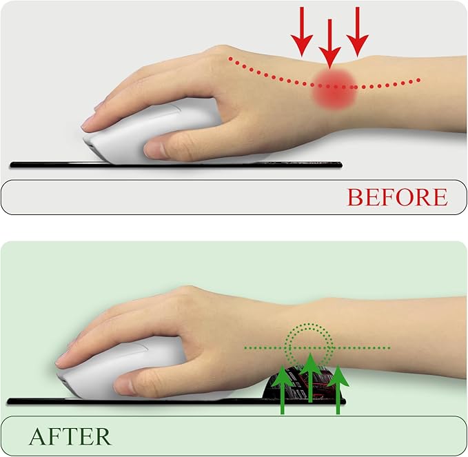 Japanese Mouse Pad with Wrist Rest, Full Moon Ergonomic Mouse Pad Wrist Support with Non-Slip Pain Relief PU Base, Funny Computer Mousepad, Japanese Style Office Home Desk Accessories Decor