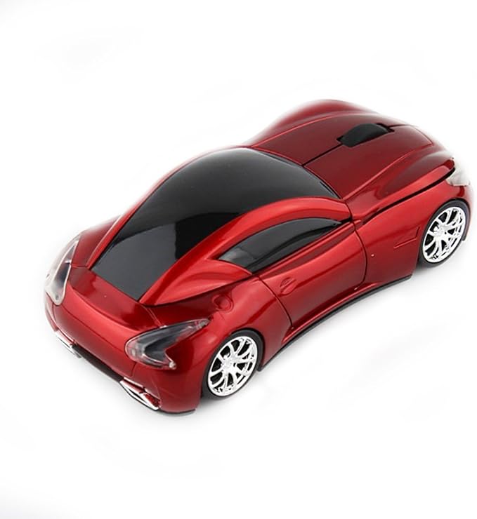 MGbeauty Sports Car Mouse Wireless Mouse Computer Mice Laptop Optical Gaming Mouse Red (Red)